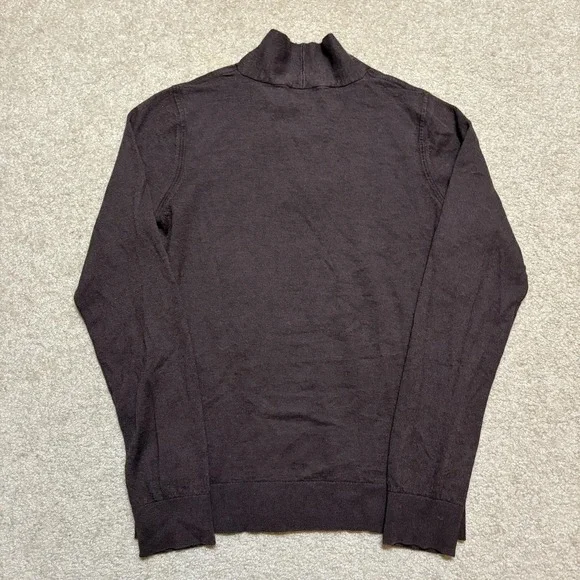 Brooks Brothers Sweater Womens Medium Brown Cotton Cashmere Shawl Collar - Picture 4 of 10